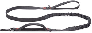 Beeztees parinca premium elastische hondenriem - hondenlijn - weersbestendig - nylon - zwart - 180cmx25mm