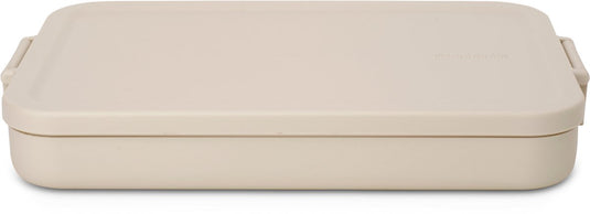 Brabantia make take lunchbox broodtrommel - plat - kunststof - soft beige