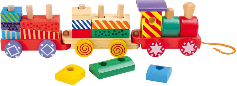 Afbeelding laden in galerijviewer, Small foot - houten stapelblokken trein, 16dlg.
