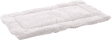 Flamingo hondenkussen – benchkussen – hondenkussen 85 x 51 cm – geschikt voor hondenbench en kattenkussen – jacquard rechthoekig grijs