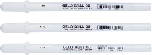 Sakura basic set 3 gelpennen zuiver wit medium