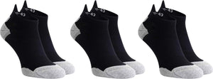 Rogelli core dames en heren 3 pack korte hardloopsokken - zwart grijs