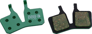 Bbb cycling remblokjes fiets - discstop e-bike magura - remblokken voor elektrische fietsen - compatibel met magura schijfremmen - groen - bbs-371e