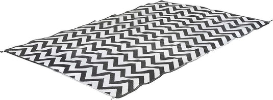Bo-camp - chill mat - wave - l - zwart wit