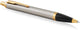 Parker im balpen | geborsteld metaal | medium punt blauwe inkt | met geschenkdoos