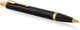 Parker im balpen | zwarte lak met goud detail | medium punt met blauwe inkt | geschenkdoos