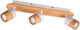 Trio aruni - spot - houtkleurig met wit - excl. 3x gu10 4,5w