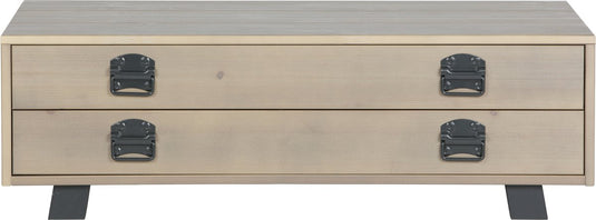Woood derby salontafel - grenen - smoke - 35x110x62