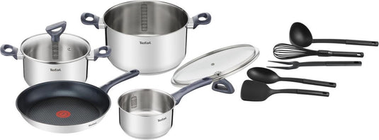 Tefal daily cook - pannenset - 11-delig - inductie - rvs - geschikt voor alle warmtebronnen