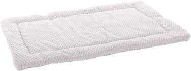 Flamingo hondenkussen – benchkussen – hondenkussen 100,5 x 63,5 cm – geschikt voor hondenbench en kattenkussen – jacquard rechthoekig grijs