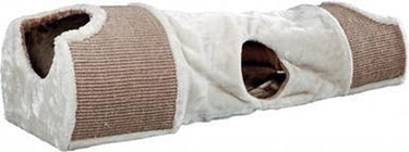 Trixie krabtunnel lichtgrijs bruin taupe 110x30x38 cm