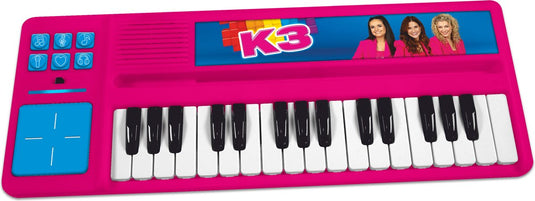 K3 speelgoedinstrument - piano met drumpad - met fragmenten van 5 liedjes - roze - inclusief batterijen