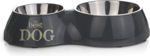 Beeztees best dog - dinerset hond - grijs - 31x17,5x6 cm