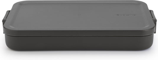 Brabantia make take lunchbox - plat - kunststof - dark grey