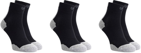Rogelli core dames en heren 3 pack hardloopsokken - zwart grijs