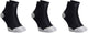 Rogelli core dames en heren 3 pack hardloopsokken - zwart grijs