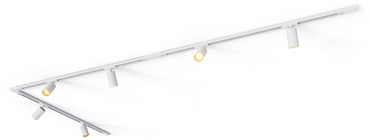 Calex railverlichting - 3 meter - gu10 fitting - 6 spots - opbouwspot - wit - 1 fase