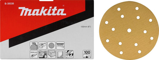 Makita accessoires schuurschijf yellow diameter 150mm korrel 80 - b-39322