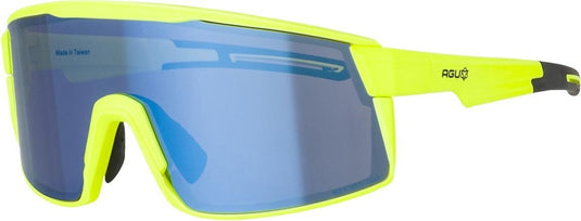 Agu verve hdii fietsbril geel neon blauw lens