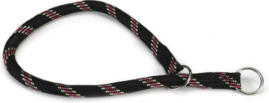Beeztees - halsband hond - rond - nylon - zwart - 60 cm x 13 mm