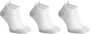 Rogelli core dames en heren 3 pack korte hardloopsokken - wit grijs