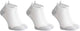 Rogelli core dames en heren 3 pack korte hardloopsokken - wit grijs