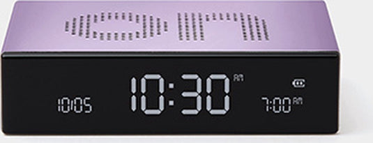 Lexon flip premium digitale wekker on off - paars
