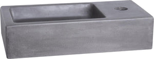 Differnz ravo fontein - wasbak beton - donkergrijs - 38.5 x 18.5 x 9 cm