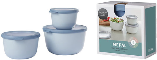Mepal - multikom cirqula vershouddoos set - 500 + 1000 + 2000 ml - rond - nordic blue