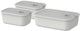 Mepal vershouddoos set easyclip - 2x 700 + 1500 ml - vershoudbakjes met schuifsluiting - geschikt voor magnetron. stoomoven. koelkast en vriezer - nordic white