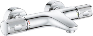 Grohe precision feel themostatische badkraan - 15 cm - waterbesparend - met cooltouch technologie - inclusief koppelingen - chroom