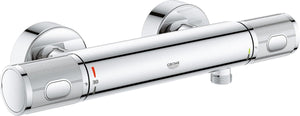 Grohe precision feel thermostatische douchekraan - 12 cm - waterbesparend - met cooltouch technologie - inclusief koppelingen - chroom