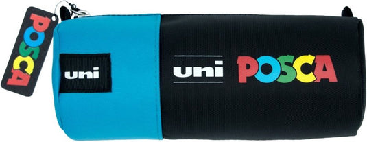 Posca uni-ball - tekenetui voor stiften en pennen - blauw zwart