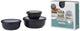 Mepal - multikom cirqula vershouddoos set - 350 + 750 + 1250 ml - rond - nordic black