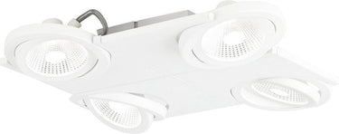 Eglo design brea - spot - 4 lichts - wit, helder