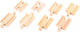 Bigjigs houten rails - mini, 8st.