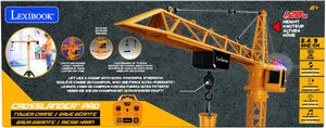 Lexibook crosslander® pro tower crane - get busy op de building site met dit large op afstand bestuurbare kraan featuring dynamics sounds en effecten!