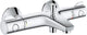 Grohe grohtherm 800 thermostatische badkraan - 15 cm - waterbesparend - met omstelling - inclusief koppelingen - chroom