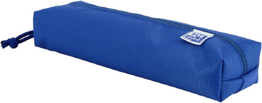 Oxford etui - blauw met elastiek - rechthoekig pennenetui 22cm - etui jongens - etui meisjes