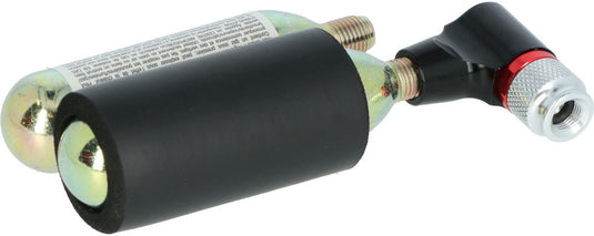Dresco co2 pomp 16g co2 patroon - voor co2 patronen van 16 25 gram - inclusief 16gram co2 patroon - voor alle soorten fietsventielen - snel oppompen onder hoge druk - met co2 schroefdraad aansluiting