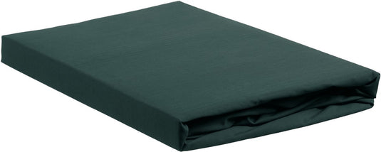 Ambiante katoen - splittopper hoeslaken - 160x220 - donker groen