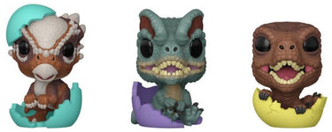 Funko jurassic park pocket pop! vinyl figure easter egg 3-pack dinos 4 cm