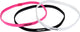 Avento sporthaarband elastiek - 3 stuks - roze zwart wit - antislip