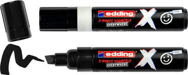 Edding 6900 x multimarker - set van 2 zwart + wit - voor alle ondergronden geschikt - beitelpunt 2-10 mm - vegan inkt - gemaakt van gerecycled plastic - lokaal geproduceerd in duitsland
