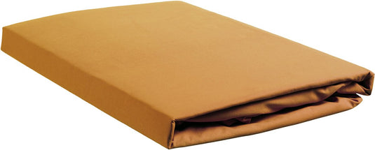 Ambiante katoen - splittopper hoeslaken - 180x220 - oker