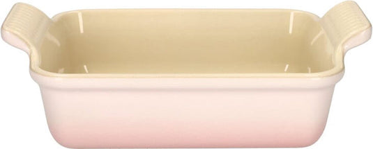 Le creuset ovenschaal 19 cm - 1,1 l - aardewerk - shell pink - rechthoek
