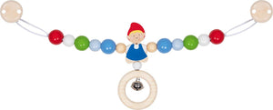 Goki baby kinderwagenspanner: jongen l40cm, met clips, hout, in vensterdoos