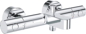 Grohe precision get thermostatische badkraan - 15cm - waterbesparend - inclusief koppelingen - chroom
