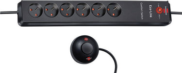 Brennenstuhl eco-line comfort switch stekkerdoos 6 voudig anthraciet 2m h05vv-f 3g1,5 *be*
