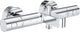 Grohe grohtherm 800 cosmopolitan thermostatische badkraan - 15 cm - waterbesparend - met omstelling - inclusief koppelingen - chroom